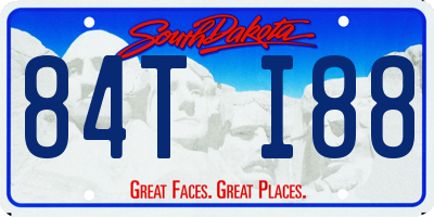 SD license plate 84TI88