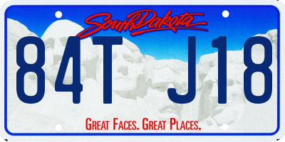 SD license plate 84TJ18
