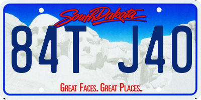 SD license plate 84TJ40