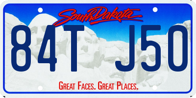 SD license plate 84TJ50