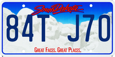 SD license plate 84TJ70