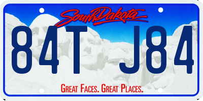 SD license plate 84TJ84