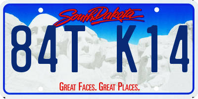 SD license plate 84TK14