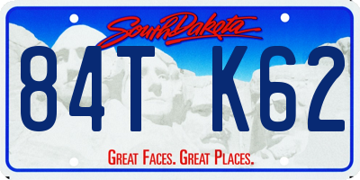 SD license plate 84TK62