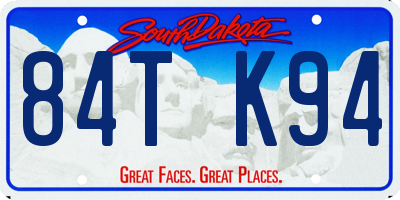 SD license plate 84TK94