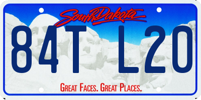 SD license plate 84TL20