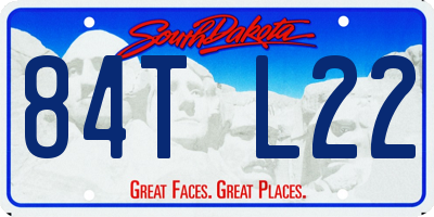 SD license plate 84TL22
