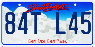 SD license plate 84TL45