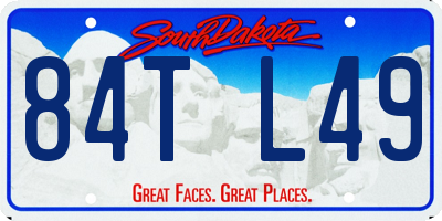 SD license plate 84TL49