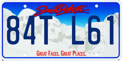 SD license plate 84TL61