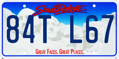 SD license plate 84TL67