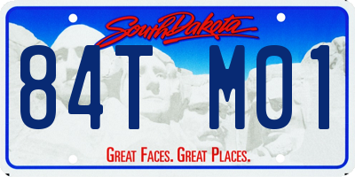SD license plate 84TM01