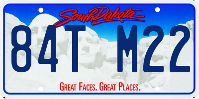 SD license plate 84TM22
