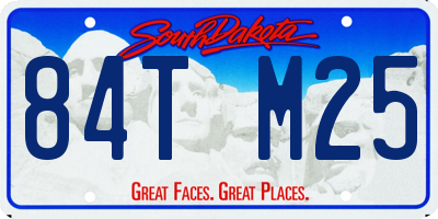 SD license plate 84TM25