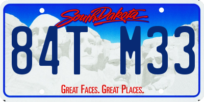 SD license plate 84TM33