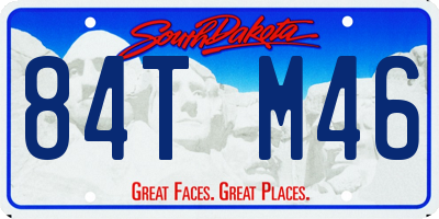 SD license plate 84TM46
