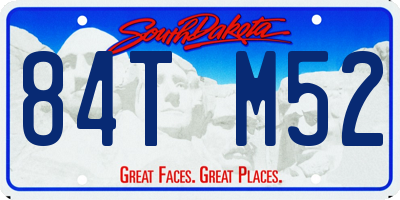 SD license plate 84TM52