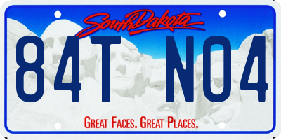 SD license plate 84TN04