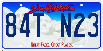 SD license plate 84TN23