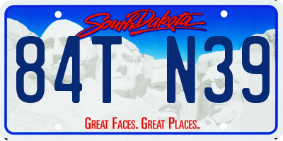 SD license plate 84TN39