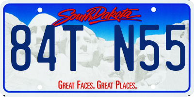 SD license plate 84TN55
