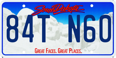 SD license plate 84TN60