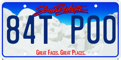 SD license plate 84TP00