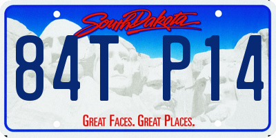 SD license plate 84TP14