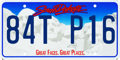SD license plate 84TP16