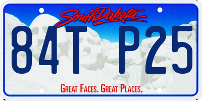 SD license plate 84TP25