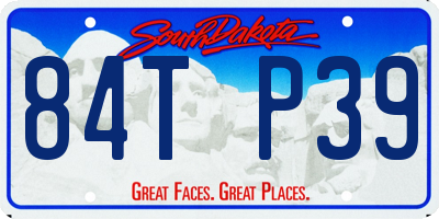 SD license plate 84TP39