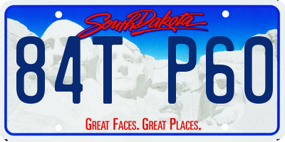 SD license plate 84TP60