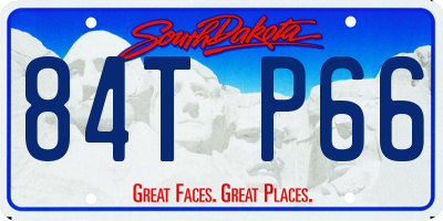 SD license plate 84TP66