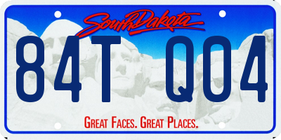 SD license plate 84TQ04