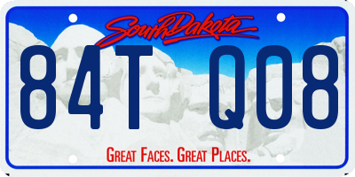 SD license plate 84TQ08