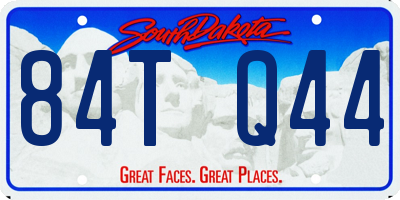 SD license plate 84TQ44