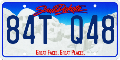 SD license plate 84TQ48