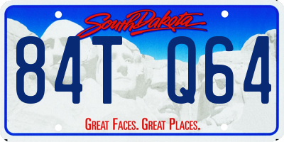 SD license plate 84TQ64