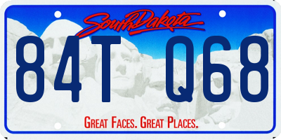 SD license plate 84TQ68