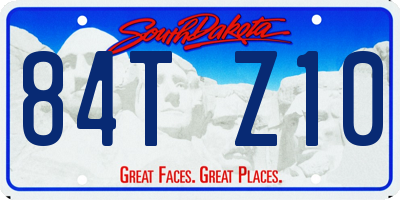 SD license plate 84TZ10