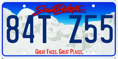 SD license plate 84TZ55