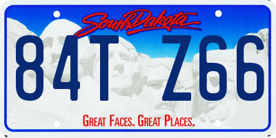SD license plate 84TZ66