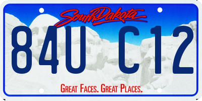 SD license plate 84UC12