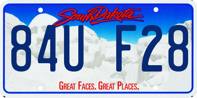 SD license plate 84UF28
