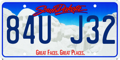 SD license plate 84UJ32