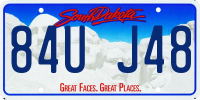 SD license plate 84UJ48