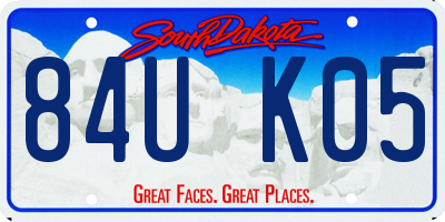 SD license plate 84UK05