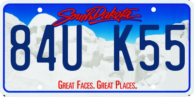 SD license plate 84UK55