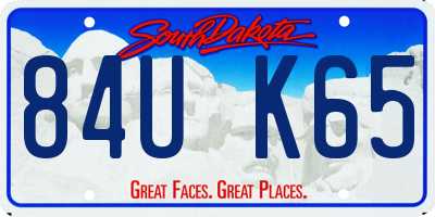 SD license plate 84UK65