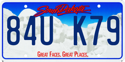 SD license plate 84UK79